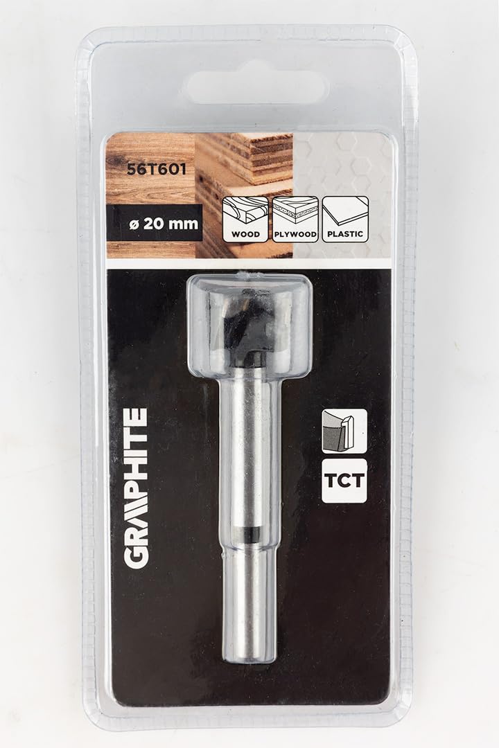 Frez widiowy 20 mm, do drewna tworzyw sztucznych GRAPHITE 56T601