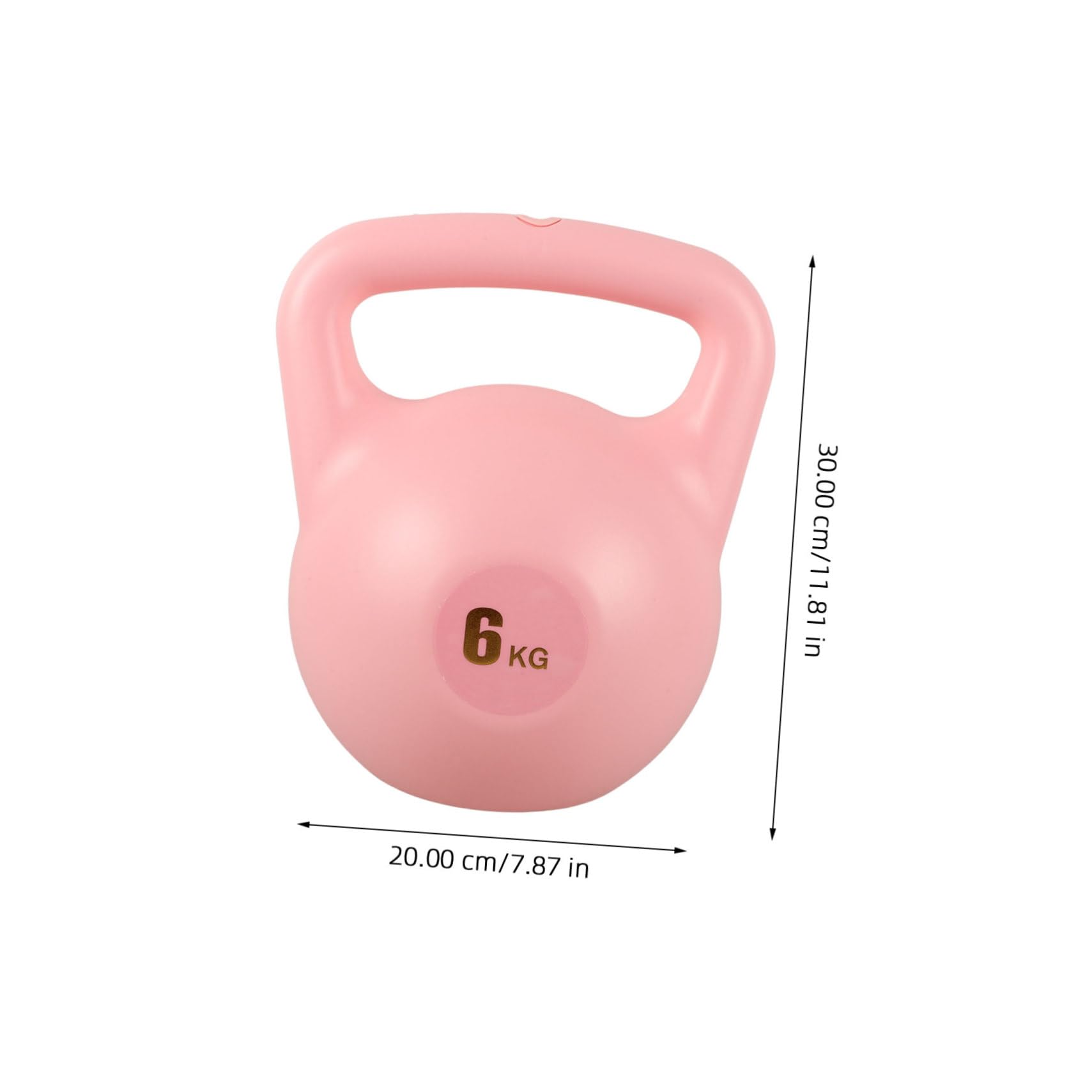 Kettlebell Morbido 6kg per Allenamento Fitness Rosa | Pe, Impugnatura Antiscivolo, Uso Domestico, Esercizi Full Body e Forza