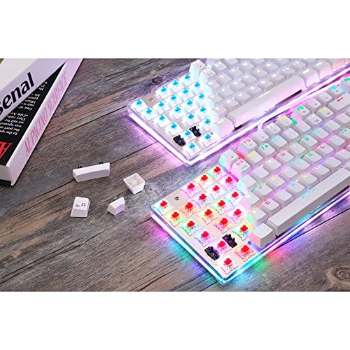 Teclado Mecánico Blanco 87 Teclas USB miniatura 4