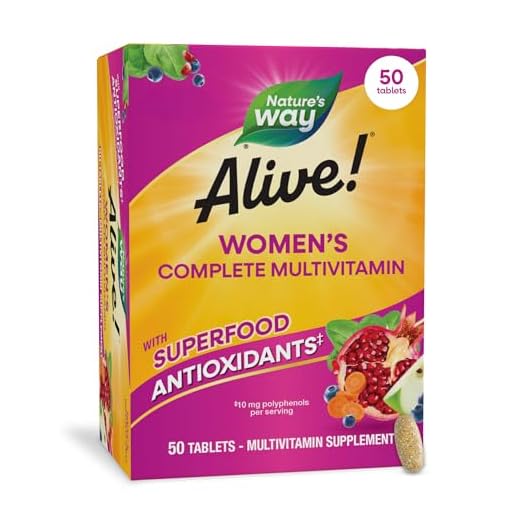 Nature’s Way Alive! Women’s Energy Multivitamin, Supports Whole Body Wellness*, Supports Cellular Energy*, B-Vitamins, Gluten-Free, 50 Tablets