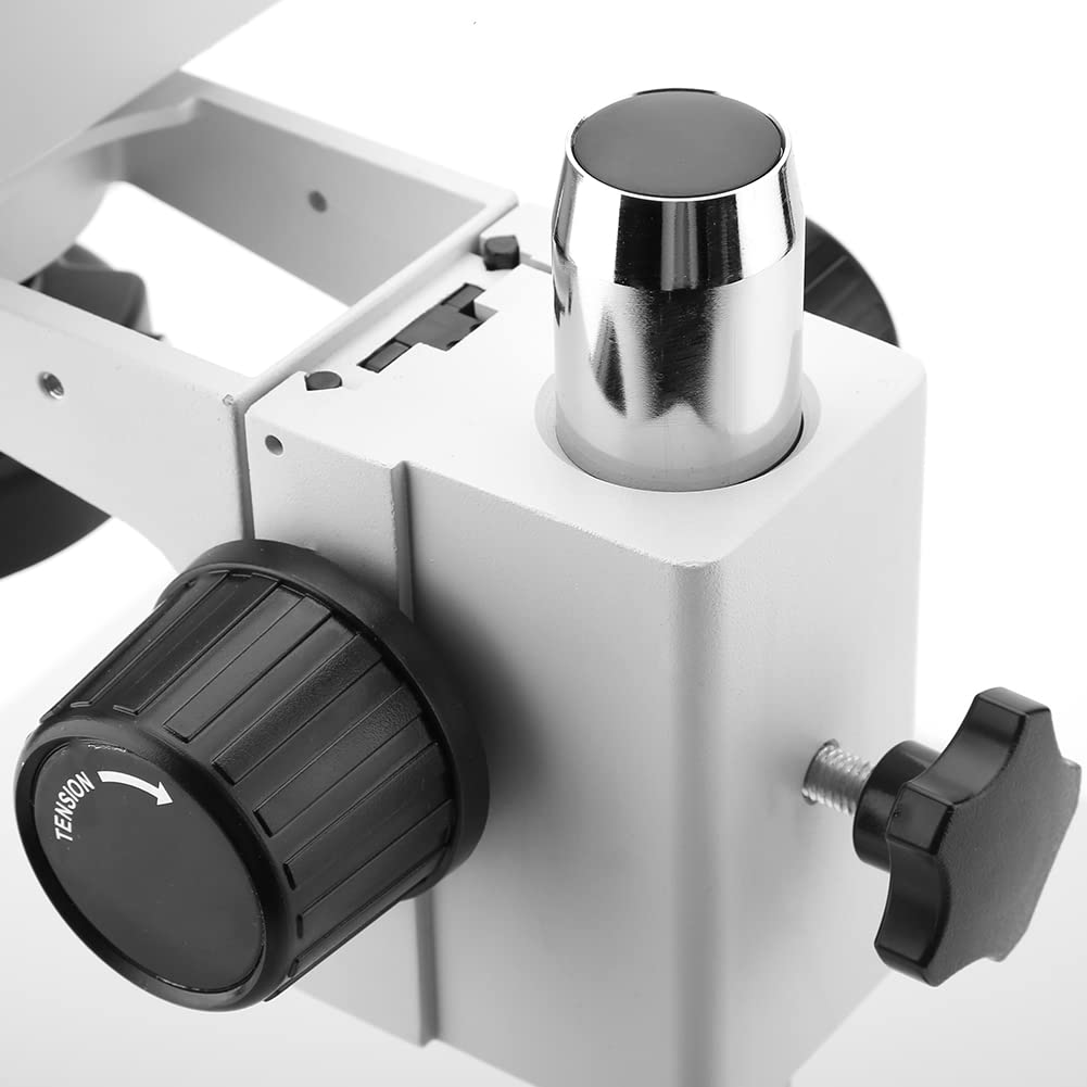 Microscopio Estéreo Binocular ,Visión Binocular Ajustable Microscopio con Zoom Binocular de Larga Distancia para Arqueología de Joyería(Enchufe de la UE)