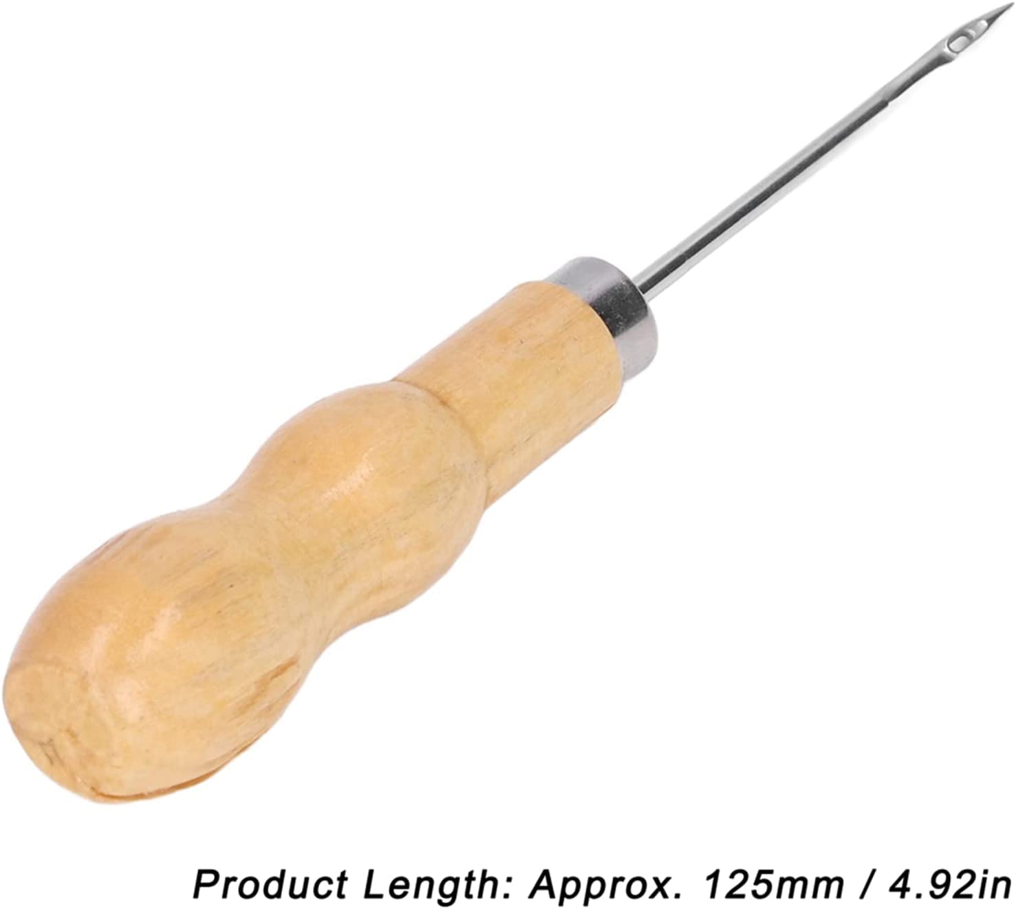 Poinçon de couture en cuir, poinçon à main, outil de poinçon en cuir, poinçon en cuir, 10pcs poinçon de couture en cuir manche en bois 125mm de longueur kit d'outils à main for réparer le bricolage