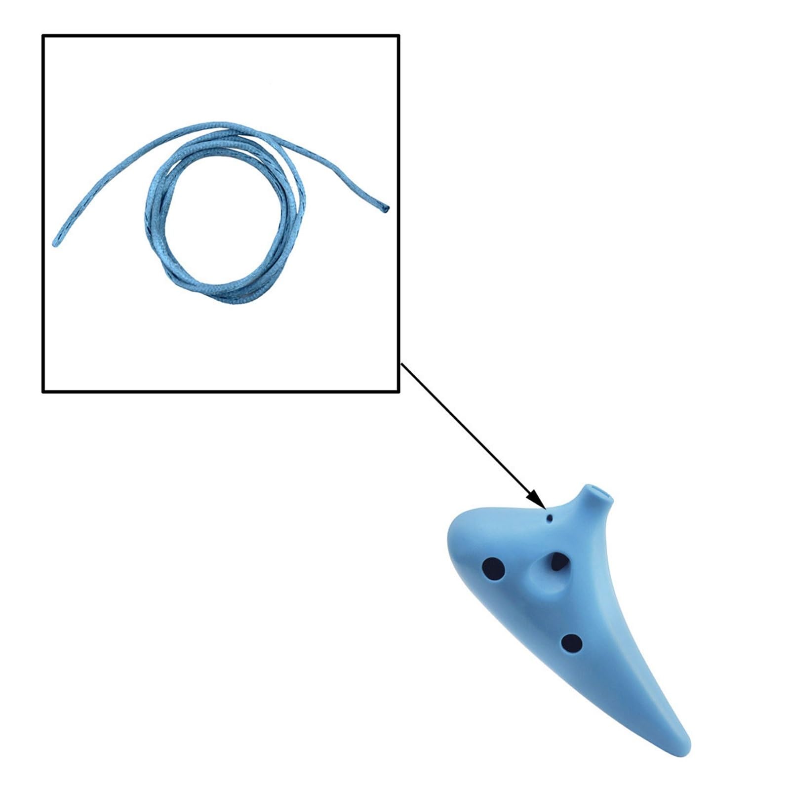 Strumento Musicale Colorato Ocarina A 12 Fori In Chiave Di Do In Resina ABS Per Esercizi Professionali Per Adulti E Principianti Strumento Ocarina Professionale(Blue)