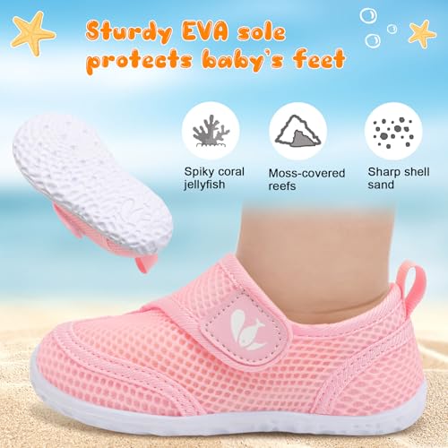 Image of FEETCITY Toddler Water Shoes Boys Girls Swim Shoes Quick Dry Kids Aqua Socks Barefoot for Beach Swimming Pool