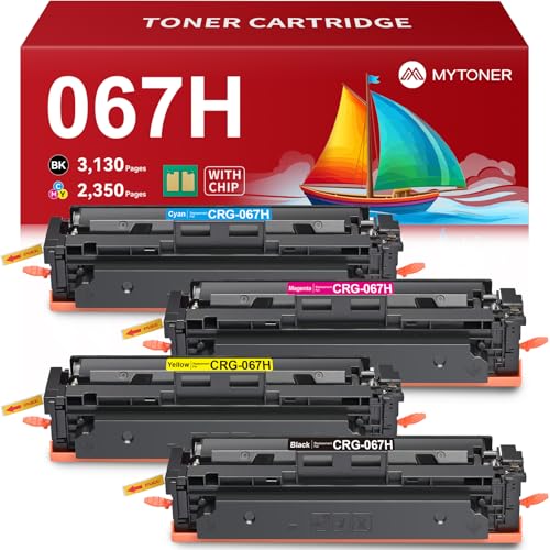Image of MYTONER 067H Toner Cartridge Set High Capacity for MF656Cdw MF654Cdw MF650C | With Chip, Replacement for Canon 067, Compatible with Color imageCLASS MF653Cdw LBP630C LBP632Cdw LBP633Cdw Printer, 4 Pack
