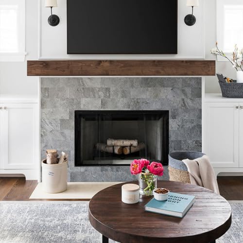 AULIGET 3" x 6" Subway Tile Peel and Stick Backsplash, Thick PVC Stick on Wall Tiles (4, Dark Slate)