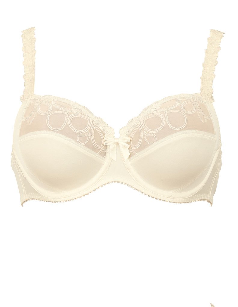 Anita Rosa Faia 5627-001 Women's Lupina Black Embroidered Non-Padded Underwired Plus Size DD+ Support Balcony Bra