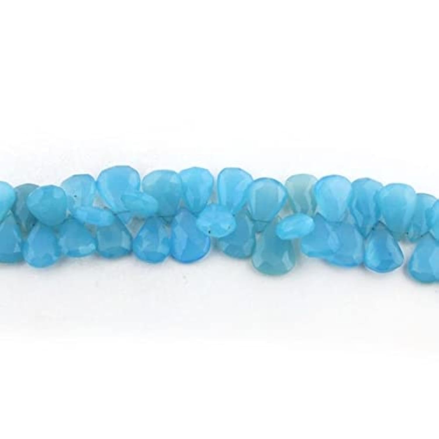 Blue Chalcedony Faceted Briolettes pour créer des bijoux bohèmes et colliers d'été
