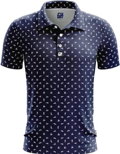 Greater Half - Men's Sex Ed Polo Golf Shirt, UPF 45+ Sun Protective, 4-Way Stretch, Stay-Right Collar, Superior Breathability