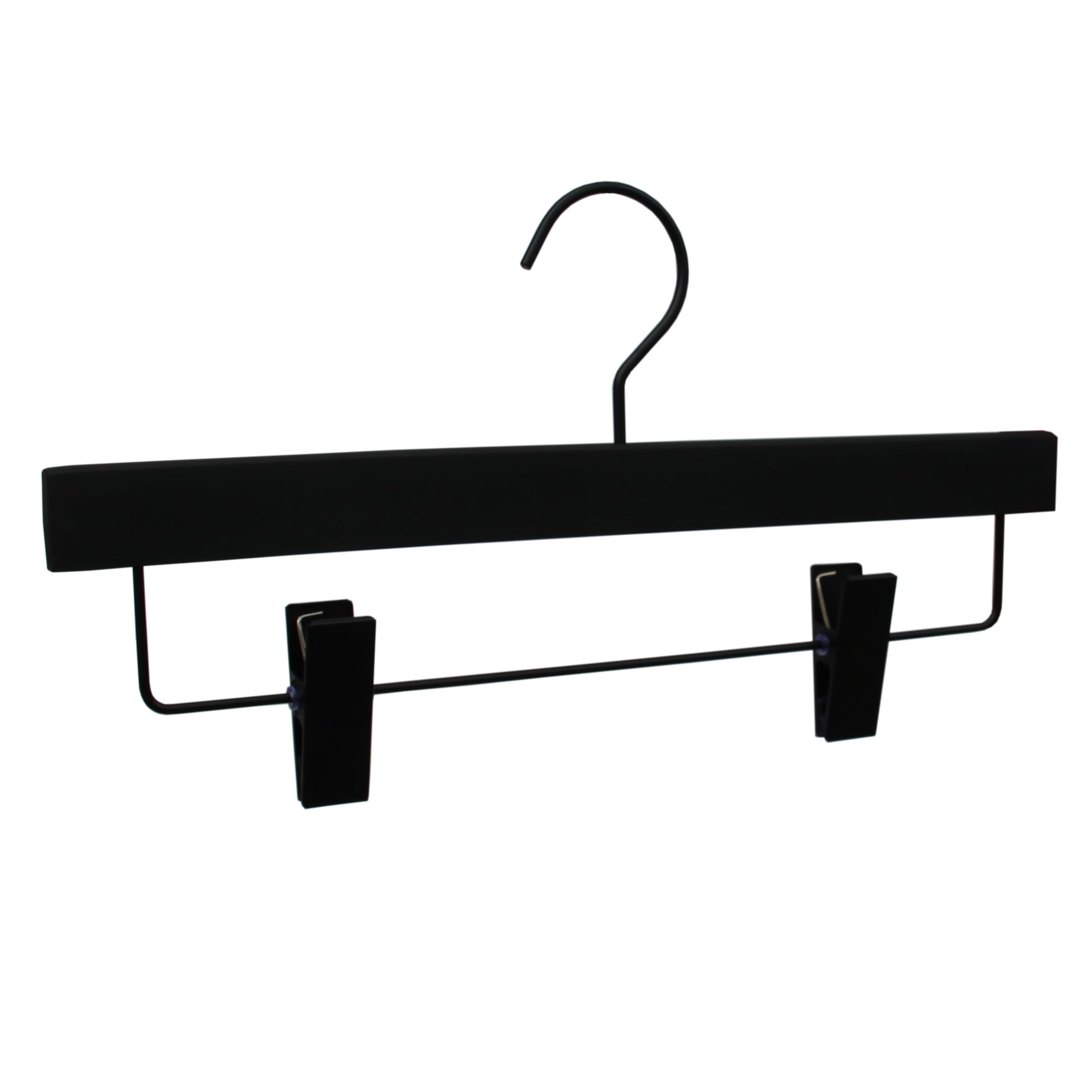 Percha para pantalones y faldas, color negro, 25 unidades