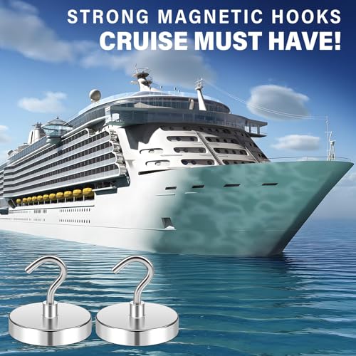 Image of FINDMAG Magnetic Hooks, 12 Pack 110 LB Magnetic Hooks for Hanging, Silver