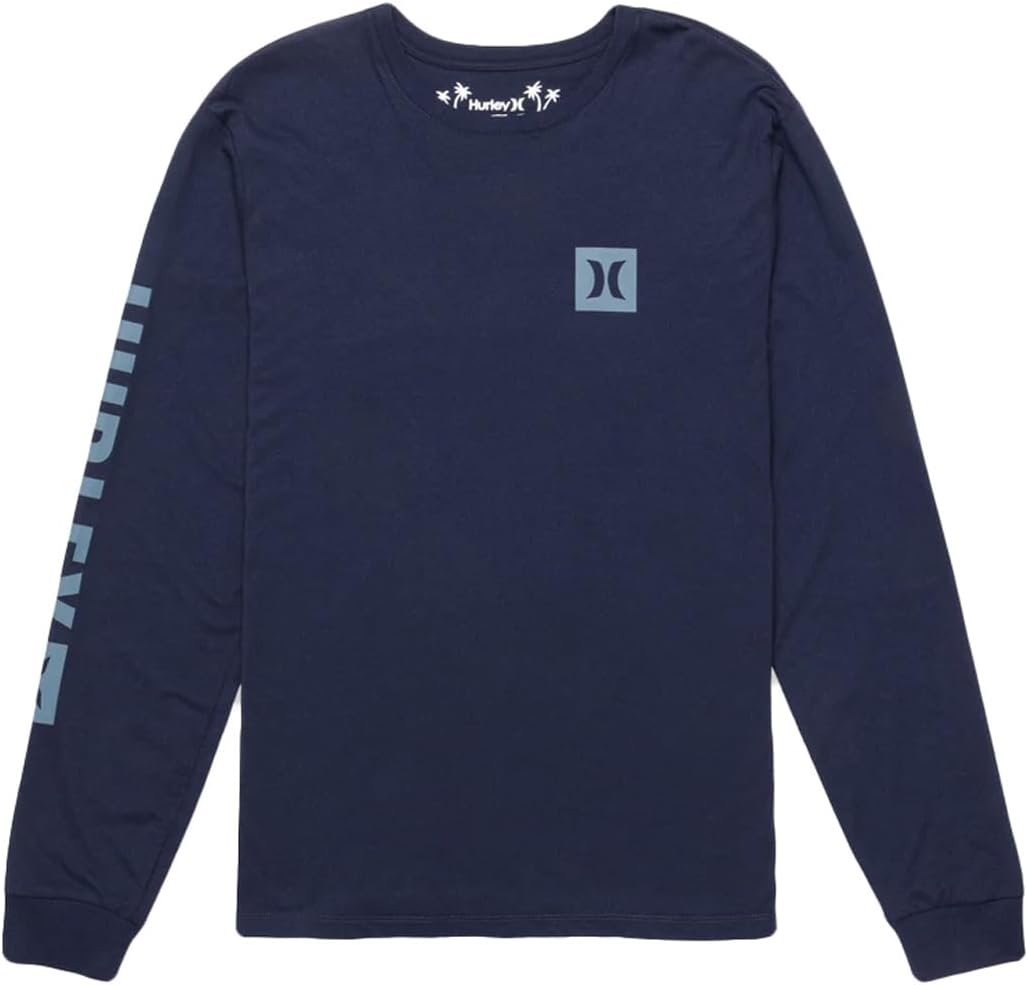 Hurley Everyday The Box LS T-Shirt - Midnight Aqua
