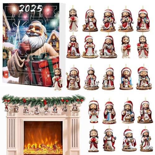 Calendrier de Noël pendentif Jésus : en finir avec les décorations encombrantes de fête à la maison