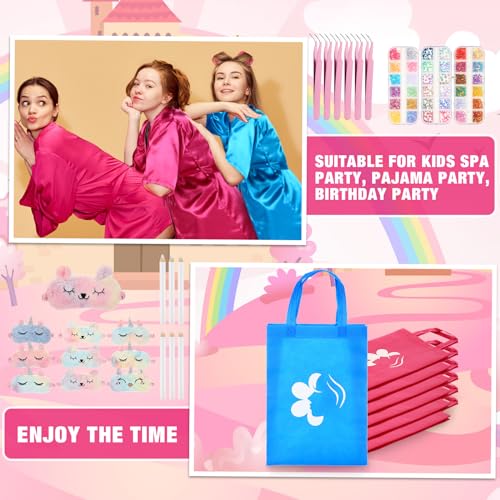 Toulite 10 conjuntos de artigos de festa de aniversário de spa para meninas, kit de manicure infanti