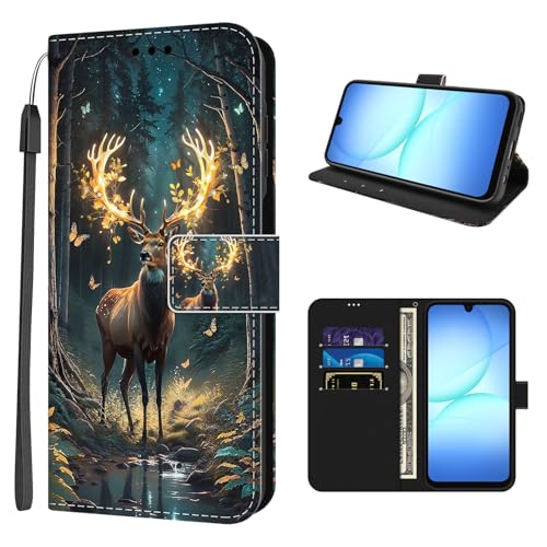 ChoosEU Coque pour Samsung Galaxy A17 5G / 4G Housse Cuir Protection Etui Portefeuille Antichoc Magnétique Étui à Rabat et Folio Pochette Cover avec Coloré...