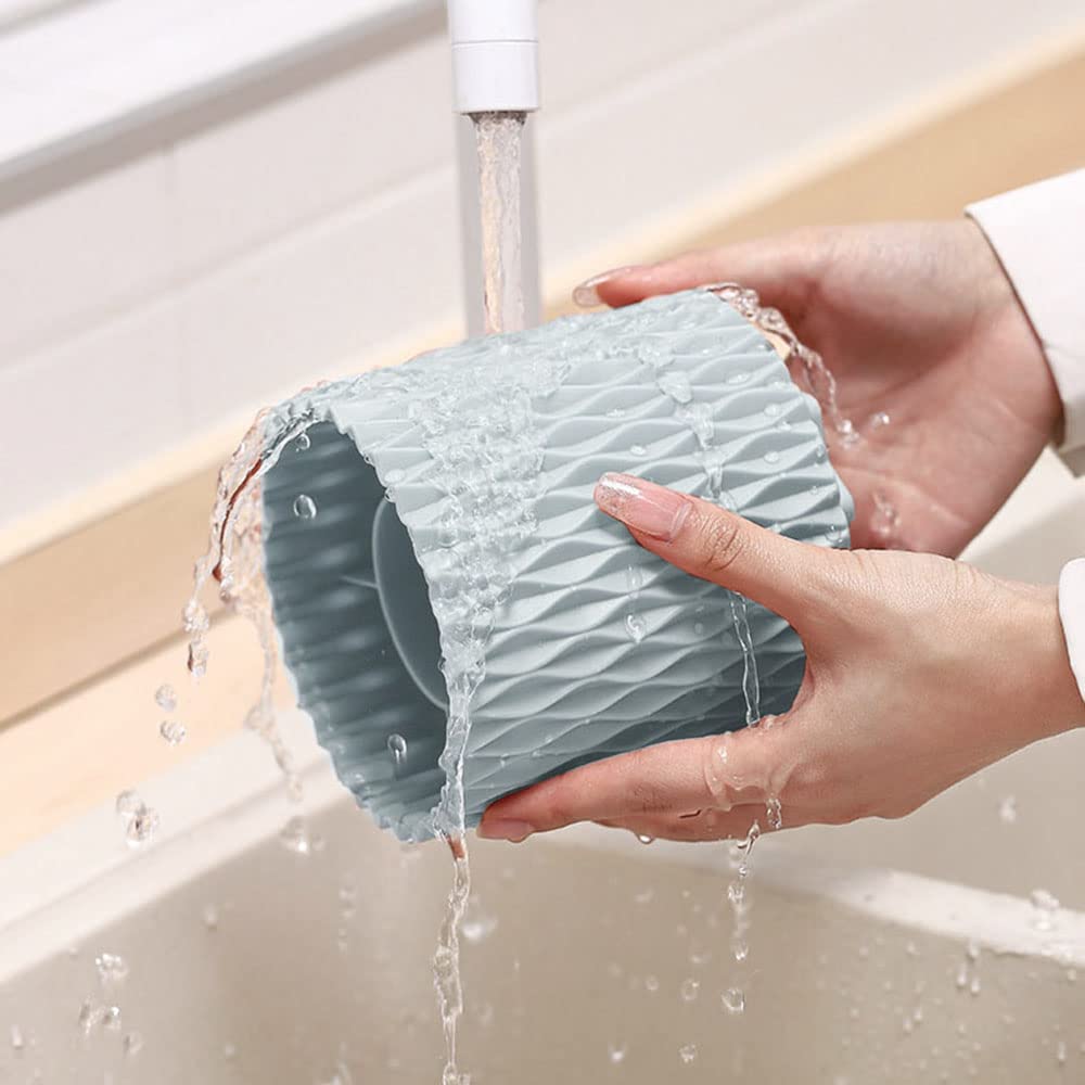 OWLFAVO Rotating Desk Organizer - 360° Spinning Pen Holder With 5 Compartments For Office & Home