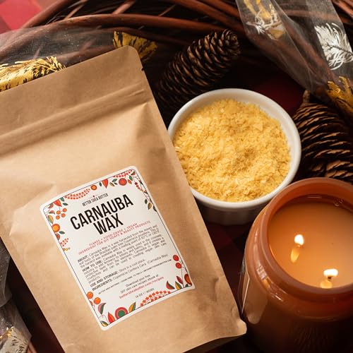 Carnauba Wax for Homemade Balms, Candles and Skin Care | Food Grade, Vegan | 8 oz by Better Shea Butter