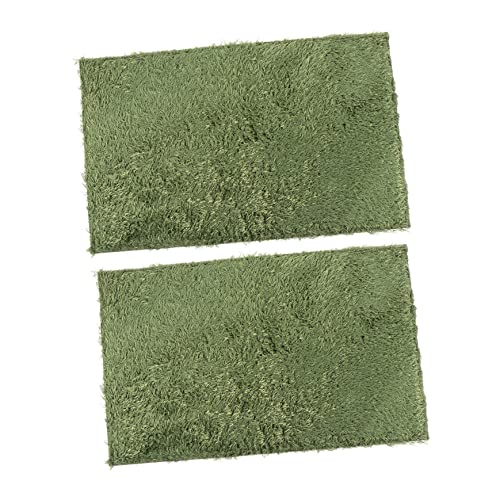 ABOOFAN 2個 爬虫類用シミュレーションモスカーペットマット 湿気防止 通気性良好 保温性 トカゲ カメ ヤモリ飼育用床材