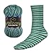 Produktbild Wollbiene Socks Color Sockenwolle 100g 4-fädig Stricken und Häkeln 75% Schurwolle Farbverlaufswolle Strickwolle Socken (54 dunkelgrün grün)
