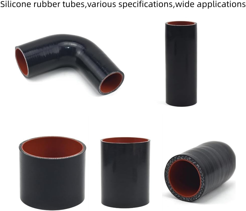 ID 4.5" (114mm) Silicone Hose Straight Pipe Coupler 152mm | With Clamp, Four Layers Reinforced, Automotive Silicone Hose, For Intake Exhaust/Intercooler/Coolant, Turbo Pipe