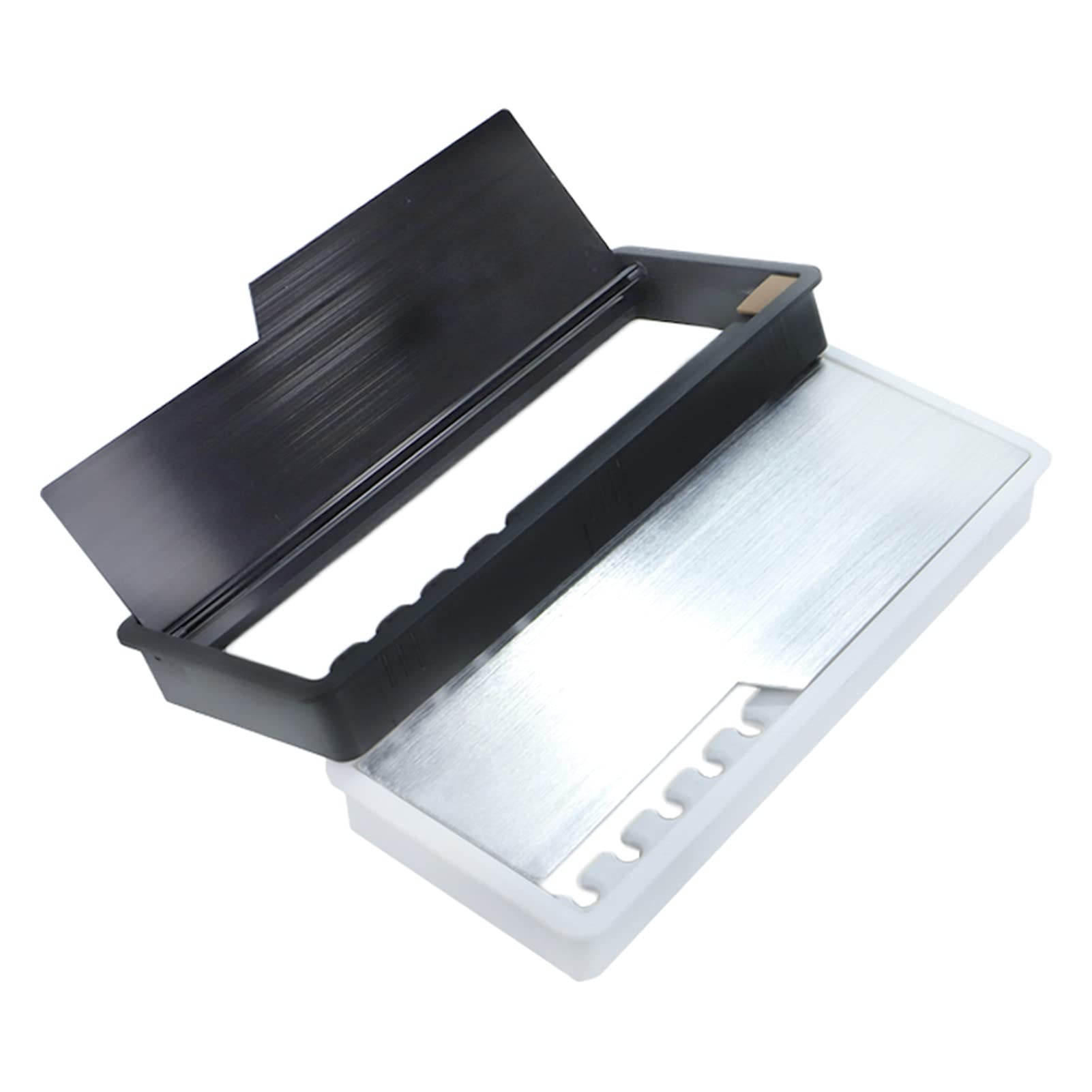 osłona otworu w biurku, Przepust kablowy ze stopu aluminium, prostokątny(White)