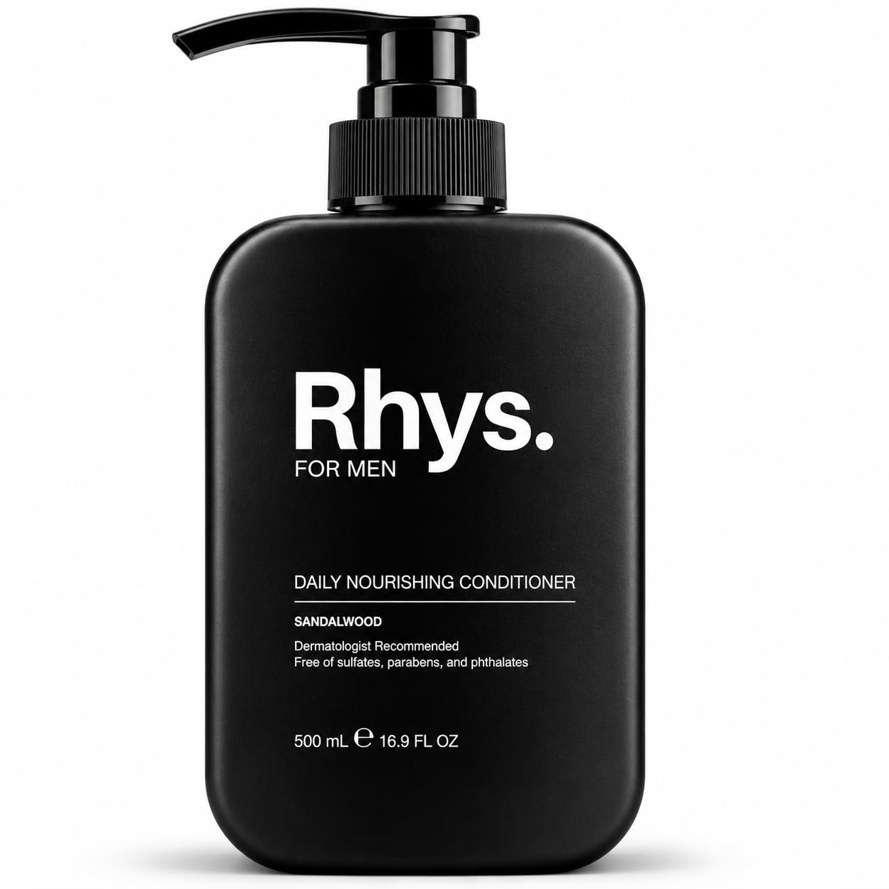 Rhys Men’s Conditioner - Moisturizing Sandalwood – Hydrating Conditioner for Dry & Damaged Hair – Sulfate Free, Paraben Free – 16.9 fl oz