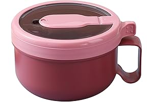 SUNSHNO Microwave Ramen Toppe Noodle or Soup Bowl Essential Cooking