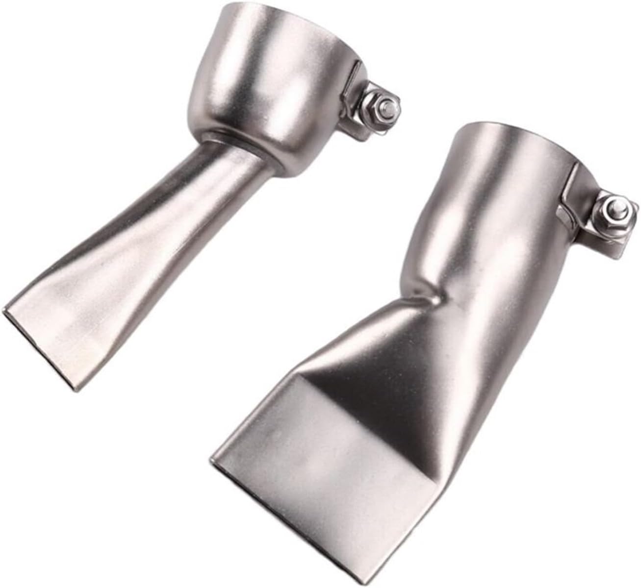 2Pcs Welding Flat Nozzle Set, 20Mm Small + 40Mm Large Tips For Welder Tool, Stainless Steel Hoting Air Heat Nozzles