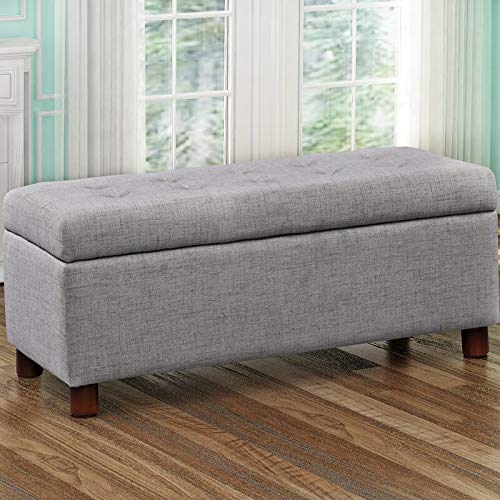 Home Reserve Dulaney Upholstered Flip Top Storage Bench Ottoman Settee