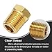 Boeray 1/4 Inch NPT Male Thread to 1/8 Inch NPT Female Thread Brass Pipe Fitting, Reducing Hex Head Hose Bushing Adapter Convert Pack of 2