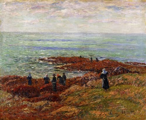 Impression sur toile Henry Moret le de breton poster de peinture moderne 60x90cm