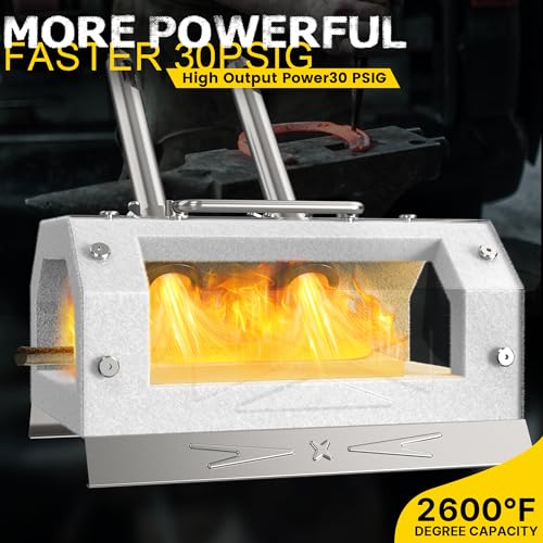 Image of Nelyrho 2 Burner Propane Blacksmith Forge Kit | 2600F High Temperature, Stainless Steel, Portable Design, Blacksmithing, Knife Making & Metalworking