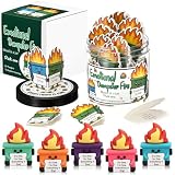 Gejoy 60 Pcs Emotional Comfort Dumpster Card Jar with 5 Mini Rubber Dumpster Toys Positive Gifts Women Men Affirmation Birthday Christmas Encouraging Motivational Gift for Colleague Staff Teacher