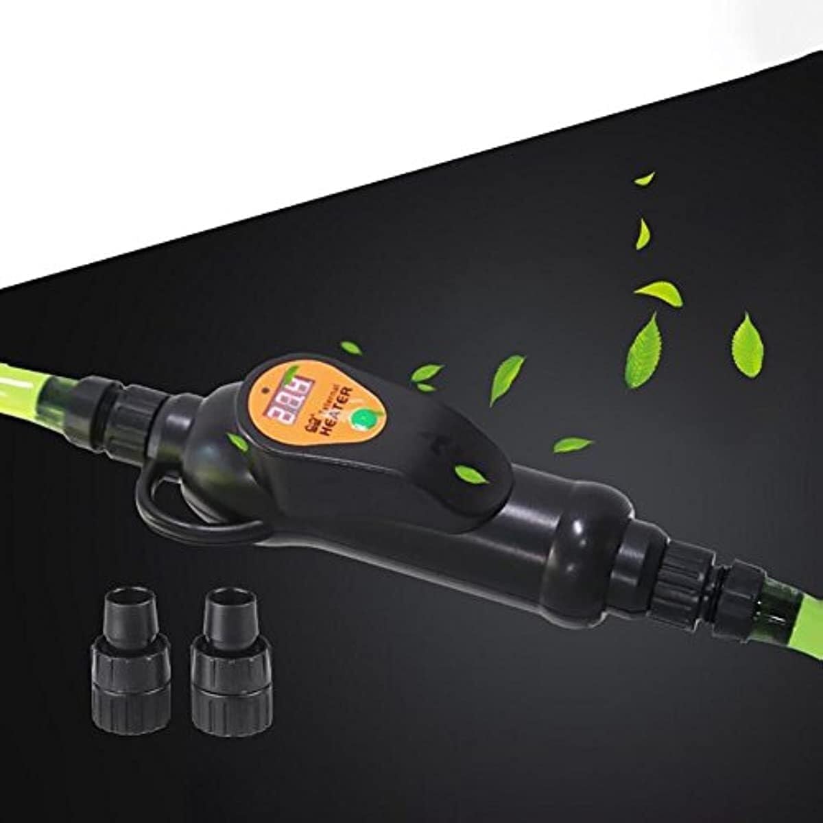 Termostato de Calentador Externo 220 V ~ 240 V Temperatura Ajustable Sumergible para Filtro de Recipiente de Tanque de Peces de Acuario LCD en línea 300 W/500 W (500 W)