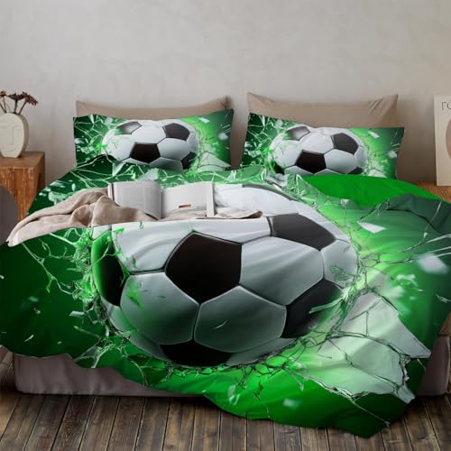 Funda Nórdica para Set de 3 Piezas,Futbol