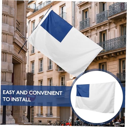 Bandera cristiana VICASKY con cruz decorativa de exterior exterior y anillos de metal 6