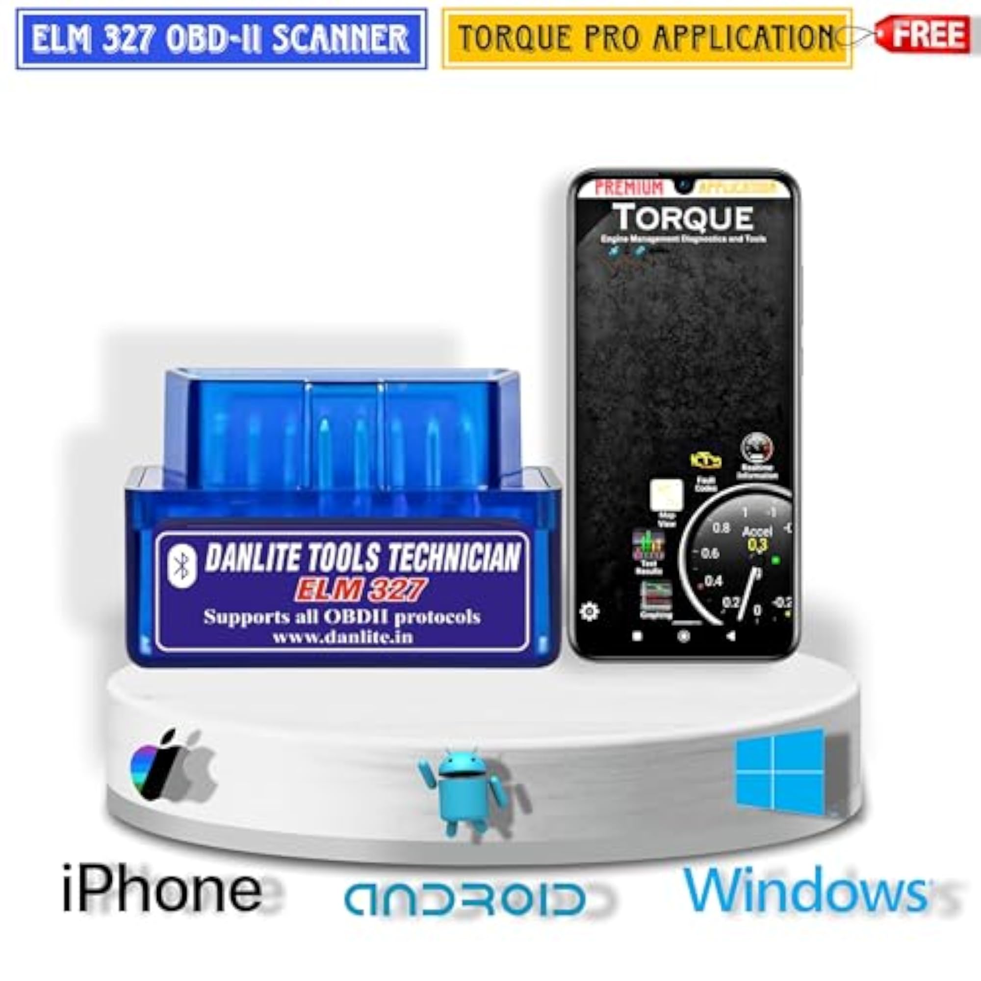 OBD II 16 Pin to 6 Pin Connector for Bikes
