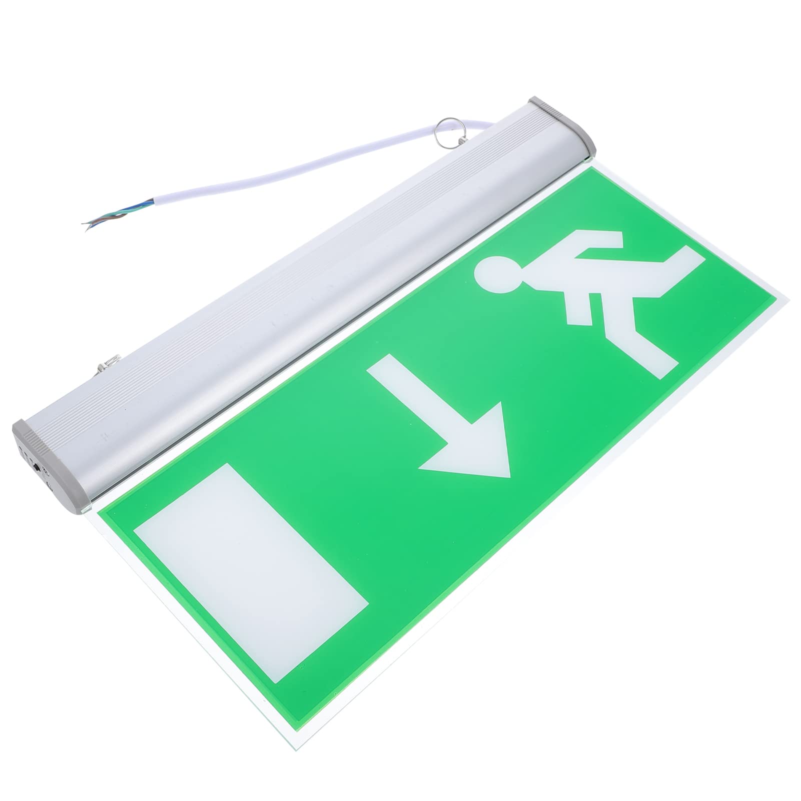 VILLCASE 1 Pc Luz De Seguridad Señal De Salida Luz De Emergencia Iluminación De Emergencia Símbolos De Señales De Salida Bombilla Verde Luz De Salida Condujo Acrílico Con Luces Batería