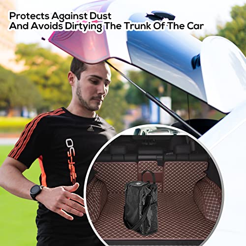 Travel Shoe Bag, Axj Shoe Bag【Upgraded】With Anti-Loss Keychain, Two-Way Carabiner And Hidden Pouch, Stylish Sneaker Bag For Men & Women (Black) #TOP5