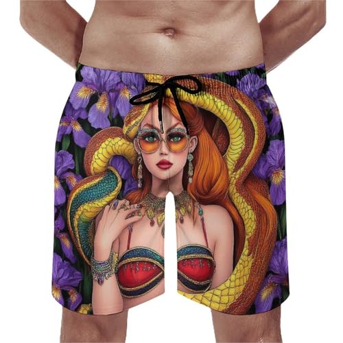 Breathable Swim Trunks for Men, Summer Men's Quick Dry Board Shorts with Pockets for Swimming, Running