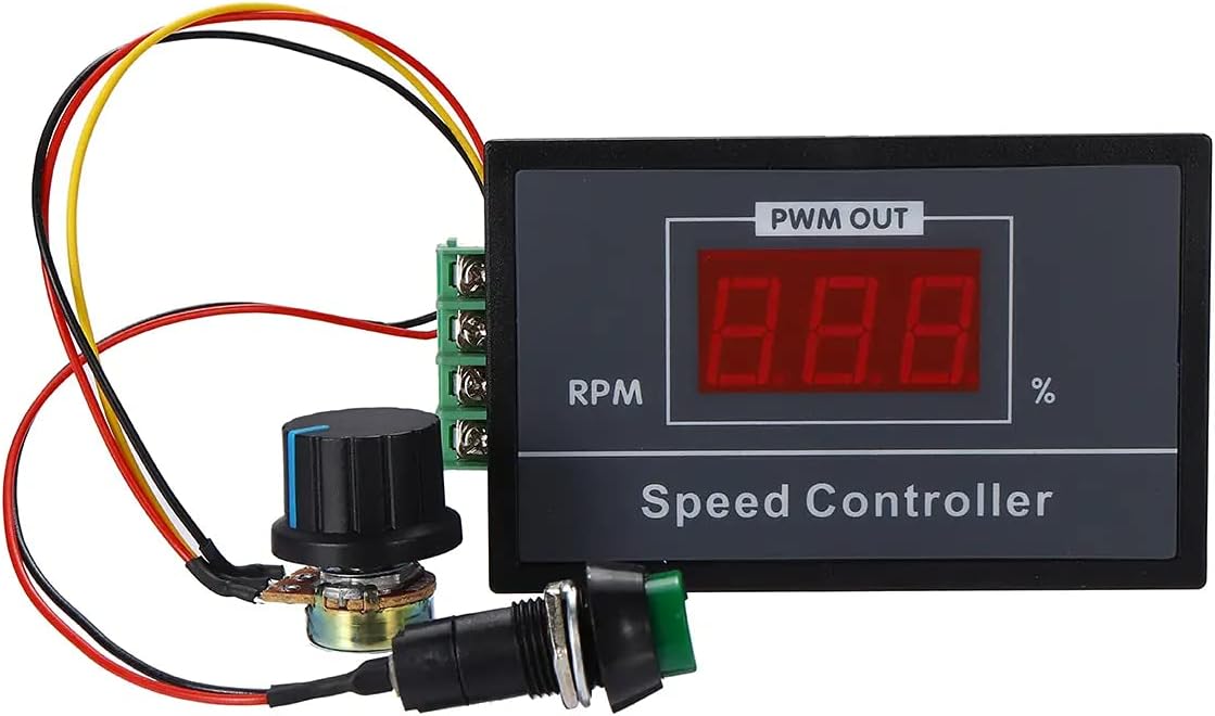 DC 6-60V 30A PWM DC Motor Speed Controller adjustable Stepless Governor Regulator with Start Stop Switch