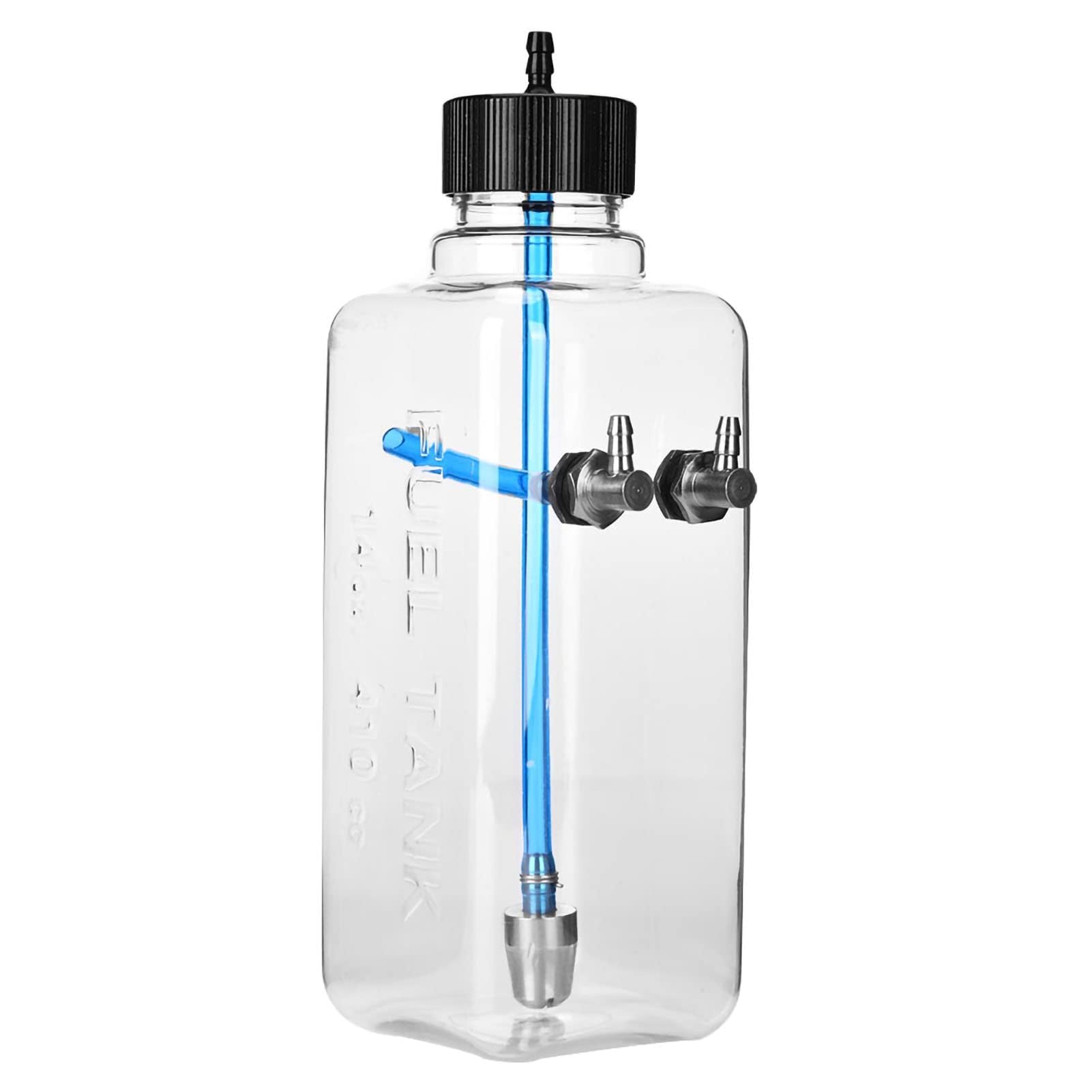 Réservoir de Carburant RC, Réservoir de Carburant en Plastique Transparent pour Modèles D'avions RC 260 ML -1500 ML en Option (410 ML (pour Avions 30-40cc))