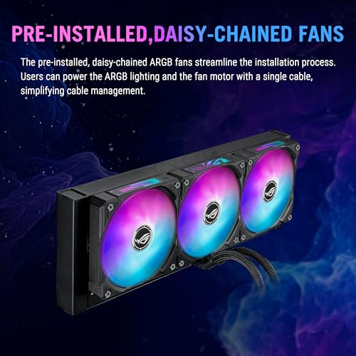 Image of ASUS ROG RYUO IV SLC 360 ARGB All-in-one CPU Liquid Cooler with Shortened tubing maximizes a Clean Aesthetic, Curved 6.67-inch AMOLED Display Supports 3D-Effect Video or Customized System Information