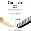 Giorgio G87 Folding Mustache and Beard Comb, Small Pocket Comb for Men Everyday Grooming and Hair Care. Handmade, Saw-cut and Hand Polished Styling Men's Folding Combs. Ivory 4.5 Inch