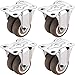 STZLY 50mm Roulette pour Meubles Rotation de 360 ° roulettes, roulettes Pivotantes 160kg Heavy Duty roulettes avec Frein, Lot de 4