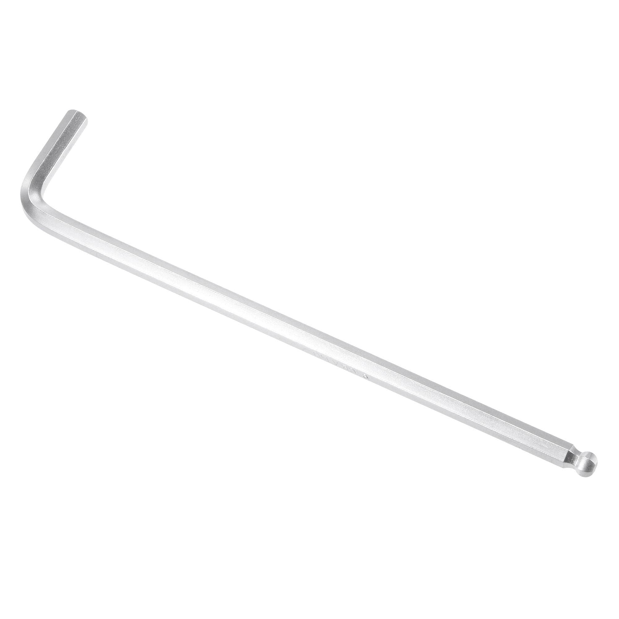 Unifizz Llave hexagonal con extremo de bola de 6 mm, herramienta de reparación de llave Allen Cr-V en forma de L