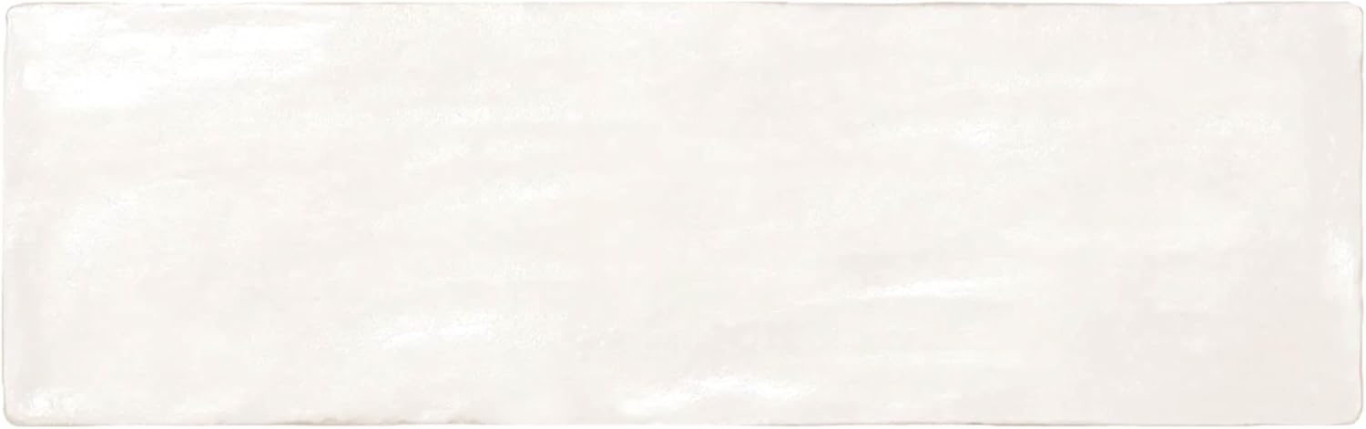 Apollo Tile 38-Pack 2.5 x 8-in. White Polished and Honed Ceramic Subway Wall Tile at 5.38 sq. ft. Per Case APLEC74, Ideal Home Improvement Ceramic Tile for Kitchen, Bathroom, and Backsplash