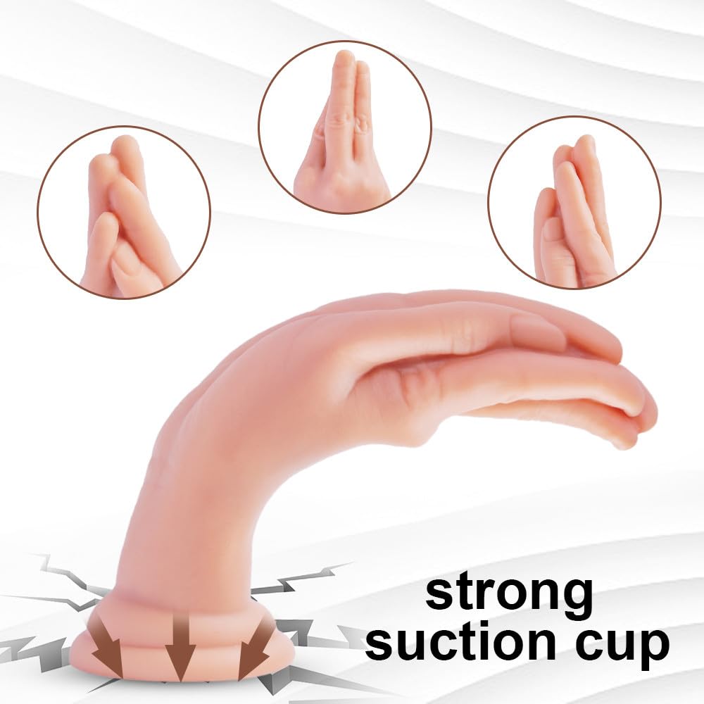 Gode ​​Main Réaliste 24.5cm Gode Fist en Silicone Liquide avec Ventouse Puissante Monster Fat Fist Dildo pour Stimulation Vaginale et Anale Sex Toy pour Plaisir Féminin
