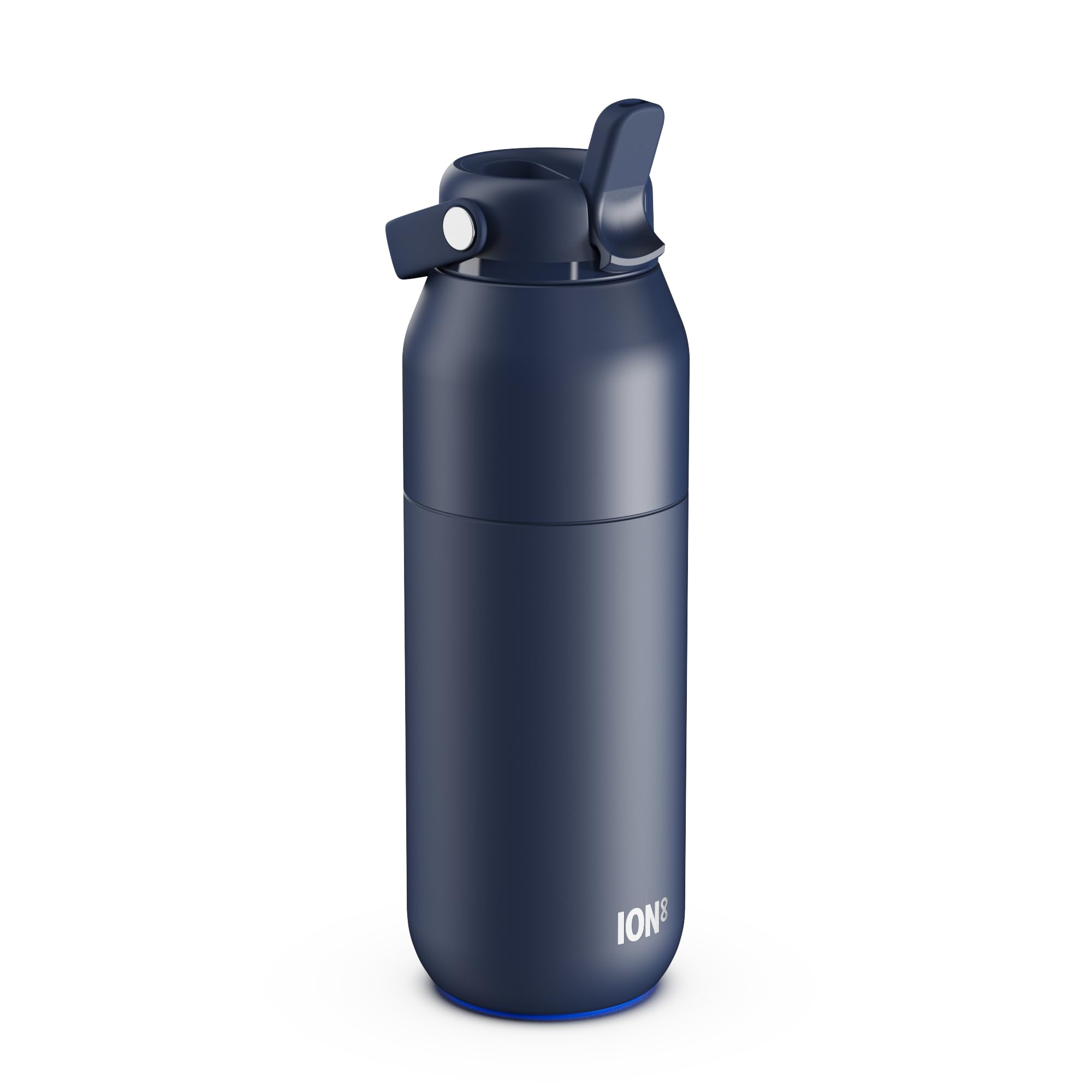 ION8 Primo Urban Insulated Water Bottle 720 ml (24 oz) – Leakproof Stainless Steel Bottle with Straw Lid, Fast Flow, Vacuum Insulated Cold Drinks, Cup Holder Friendly, Dishwasher Safe, Navy Blue — image 1