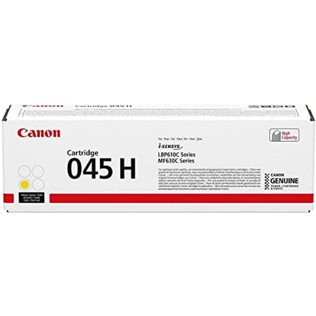Canon Cartuccia 045 H Y Toner Giallo, Rendimento 2.200 Pagine, Imballo In Cartone-image